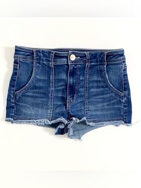 American Eagle | Dark-Wash Denim Ne(x)t Level Hi-Rise Shortie Jean Shorts Sz 6